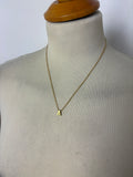 Alphabet initial gold pendant adjustable necklace