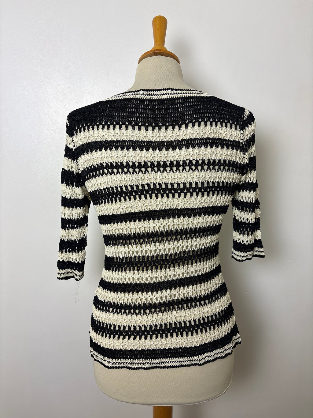 Handmade black and cream cardigan