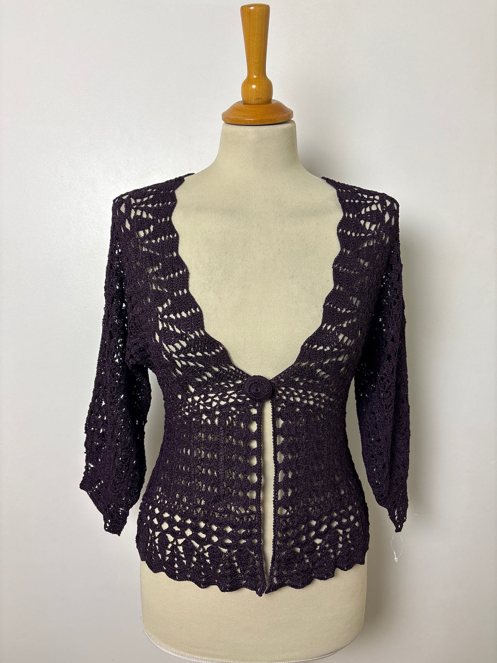 Handmade purple crochet cardigan