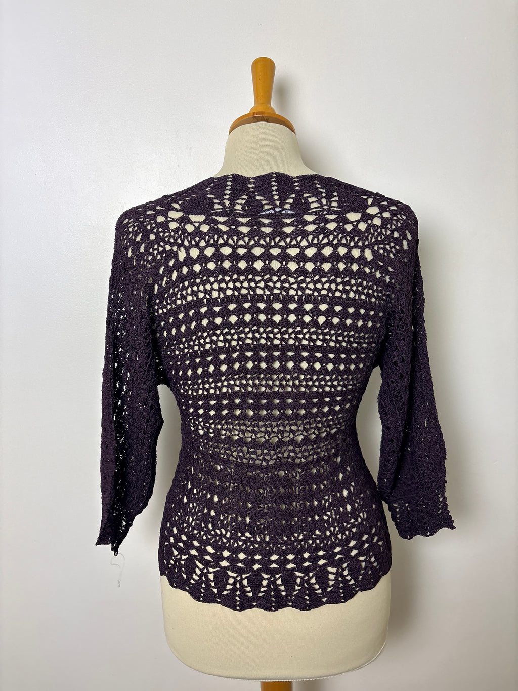 Handmade purple crochet cardigan