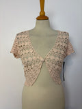 Handmade baby pink crochet bolero