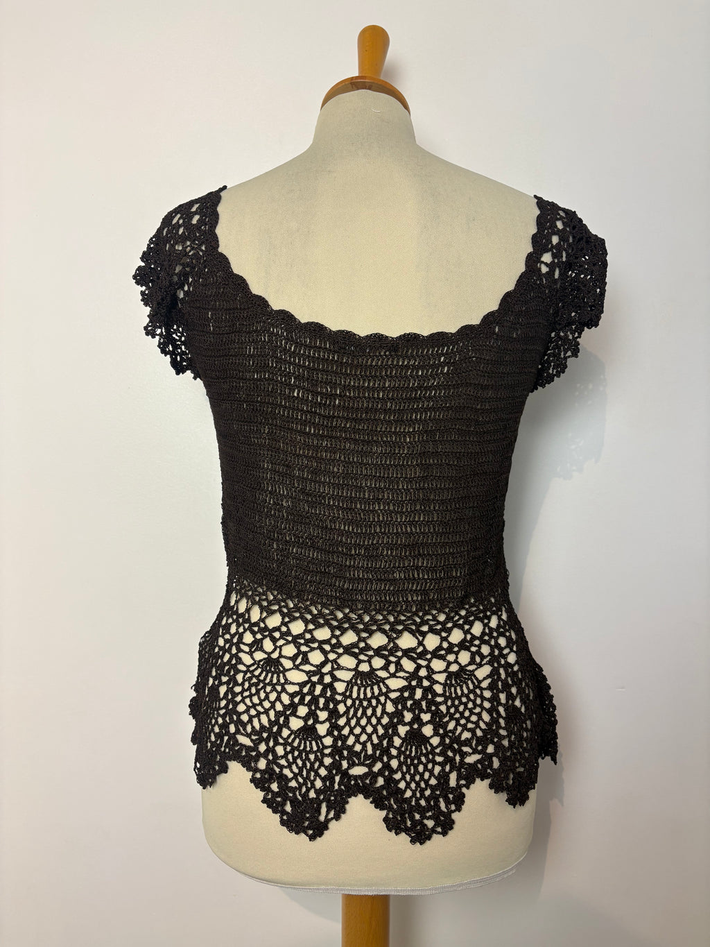 Handmade brown crochet top