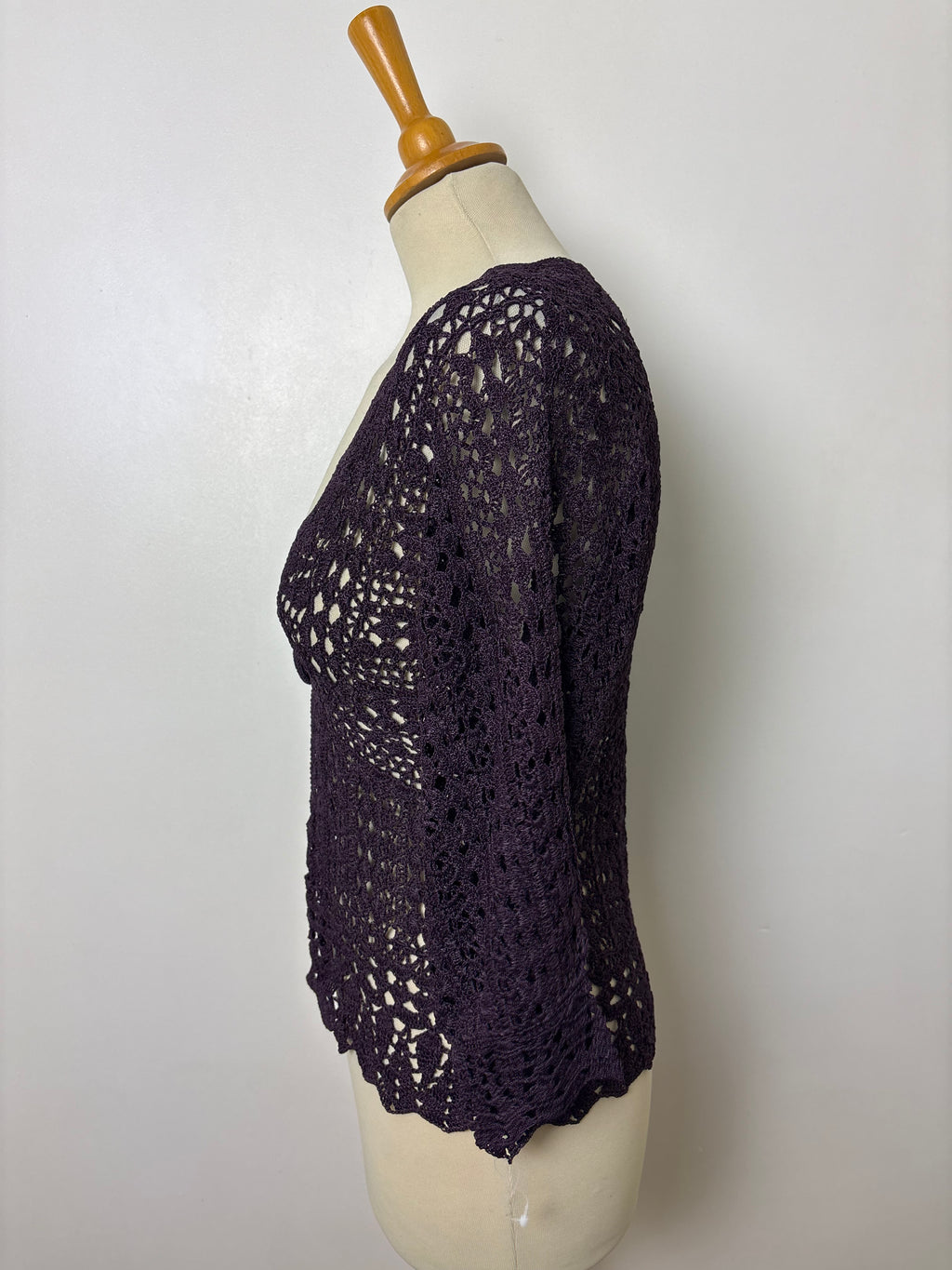 Handmade purple crochet cardigan
